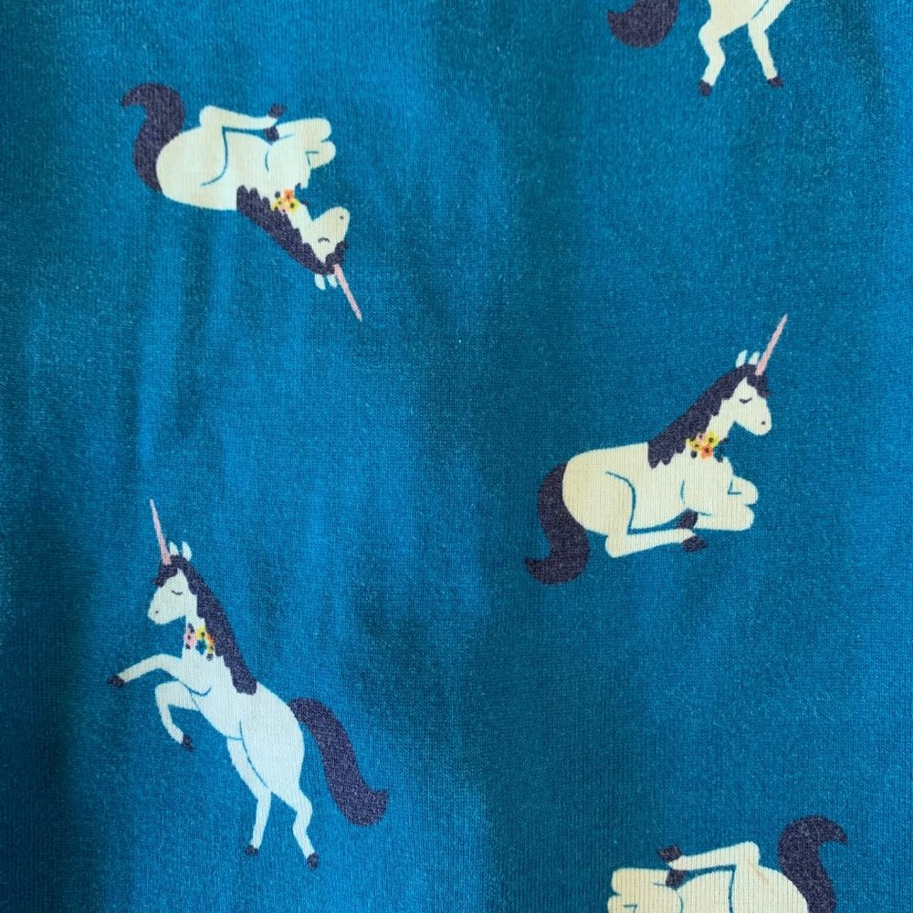 HANNA ANDERSSON Zip Unicorn Pajamas 18-24 80cm Organic Cotton Footed Sleeper PJs - Picture 5 of 8